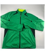 Pearl Izumi Jacket Womens Medium Green Yellow Full Zip Cycling Sportswea... - $52.96 CAD