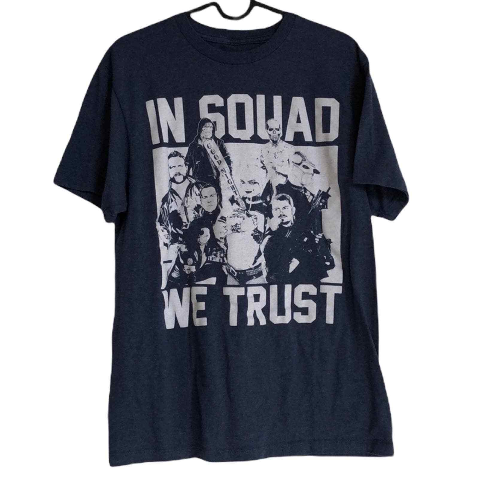 Suicide squad In Squad We Trust tee Blue Tshirt Men’s Size M Medium - $11.88