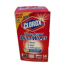 Clorox Triple Action Dust Wipes Hair Allergens Partial Open Box 25 Wipes - £21.61 GBP