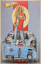 VW Drag Bus Custom Hot Wheels Gulf Racing Series Car w/ Real Riders - $166.21