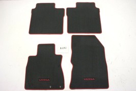 New OEM Black  Red Floor Mats Nissan Versa Note 2014-2019 4 piece Genuine - £63.28 GBP