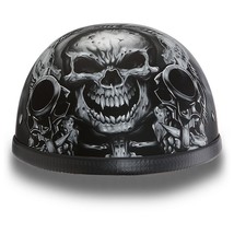 Daytona Helmets Novelty Skull Cap EAGLE- W/ GUNS no DOT Motorcycle Helmet 6002G - £54.64 GBP