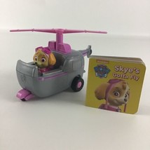 Paw Patrol Skye Figure Helicopter Rescue Vehicle with Board Book Lot Spi... - $23.71