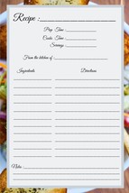 Recipe Card Instant Download. - £1.55 GBP