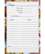 Recipe Card INSTANT DOWNLOAD. - £1.53 GBP