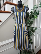 Xhilaration Women Multicolor Stripe 100% Rayon Button Front Knee Length Dress XS - £23.98 GBP