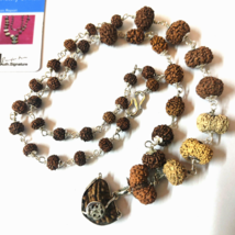 Rudraksha Siddha Mala 1 to 14 Mukhi with GouriShankar &amp; Ganesh Rudraksh Mala - $137.75