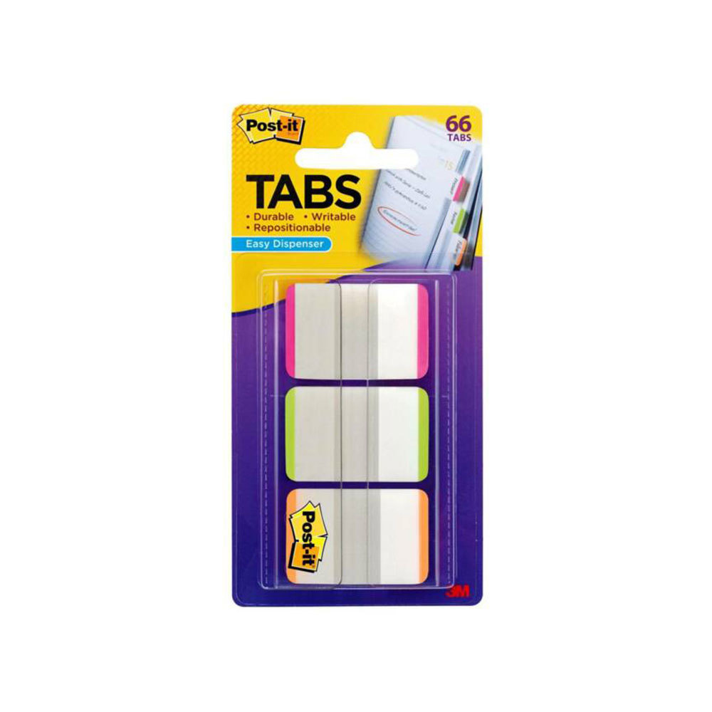 Post-it Durable Filing Tabs (Pink Green Orange) - $21.65