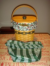 Longaberger 1998 Glad Tiding Christmas Green Basket - $46.99