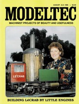 MODELTEC Magazine August 1989 Railroading Machinist Projects - $9.89