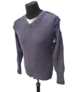 British air force blue-gray V-neck wool jumper sweater military sweatshi... - £15.74 GBP+