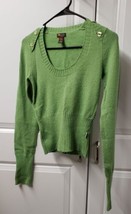 Hollister Women&#39;s Sweater Size: Medium Green CUTE Ladies Button Shoulder - £18.23 GBP