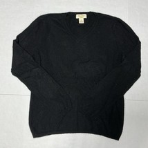 Peck &amp; Peck Womens Black VNeck 2 Ply Cashmere Sweater Long Sleeve Size P... - $29.90