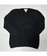 Peck &amp; Peck Womens Black VNeck 2 Ply Cashmere Sweater Long Sleeve Size P... - $568.08 MXN
