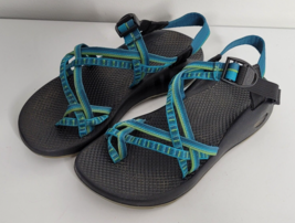 Chaco ZX2 Womens 9 Sandals Blue Green Toe Loop Double Strap Vibram Water... - £30.44 GBP