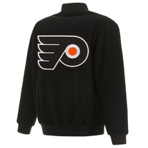 NHL Philadelphia Flyers JH Design Wool Reversible Jacket Embroidered Logos - £146.14 GBP
