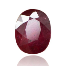 Ruby Gemstone Precious Red Color Oval Shaped Loose 3.49 Carat Treated Certified - £394.25 GBP