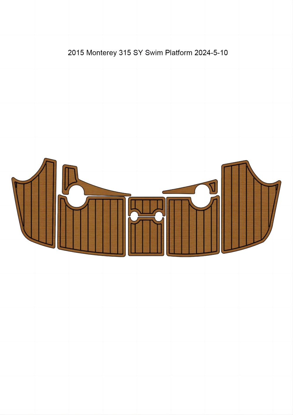 2015 Monterey 315 SY Swim Platform Boat EVA Foam Teak Deck Floor Pad Mat - $399.00