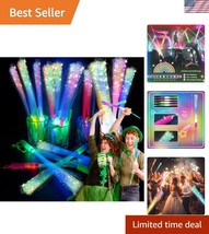 Vibrant 74-Count Fiber Optic Wands - Flashing Light Sticks for Any Celeb... - $70.99