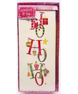 Christmas Holiday Cards Santa Ho Ho Ho 3D Accent 10ct New - $7.99