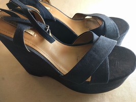 Women Shoes Zara Size 5 UK Synthetic Black Sandals - £14.16 GBP