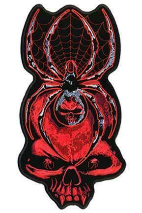 BLACK WIDOW SPIDER PATCH #p4110 EMBROIDERED 5 IN X 2 IN hat jacket biker... - $9.45