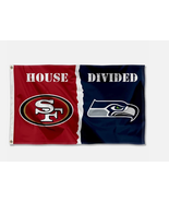 House Divided Flag - 49ers vs Seahawks Flag 3x5ft - $25.00