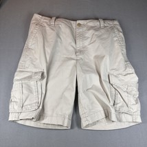 Aeropostale Cargo Shorts Mens 38 Khaki Beige Casual Pockets Summer Outdoor - $242.02 MXN