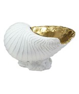 Ebros 10&quot; L Golden Nautilus Mollusc Sea Shell Jewelry Dish Bowl Decor St... - £25.79 GBP