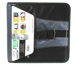 Mead Five Star 2&quot; Zipper Binder Blk Gray Yellow 580 Sheet Capacity Built... - £28.66 GBP