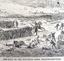 Route Of 11th Corps Chancellorsville Civil War 1882 Victorian Military Art DWAA8 - £15.66 GBP
