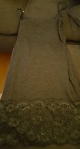 NWT Tello&#39;s Zenana Outfitters Charcoal Gray Lace Cami Tank Size S - £7.82 GBP