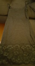 NWT Tello&#39;s Zenana Outfitters Charcoal Gray Lace Cami Tank Size S - £7.51 GBP