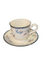 Keltcraft Noritake Eastfair Teacup &amp; Saucer Ireland 9171 Vintage Blue Pe... - $12.74