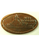 USS Alabama WWII Battleship Souvenir Pressed Elongated Penny Zinc - £3.86 GBP