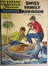 Classics Illustrated #42 Swiss Family Robinson (Hrn 126) Uk Comics Edition Vg++ - £19.45 GBP