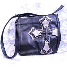 Cato Embellished Black Cross Purse With Zippered Top and Interior Pockets - $17.91