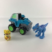 Paw Patrol Dino Rescue Rex Deluxe Rev Up Vehicle Figure Lot Dinosaur Spin Master - £31.12 GBP