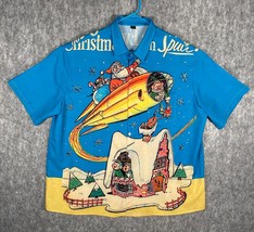 Christmas Eve in Space Short Sleeve Button Down Shirt XXL All Over Print - $16.78