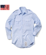 AIR FORCE USAF REGULATION SHIRT MENS LONG SLEEVE UNIFORM DRESS BLUE ALL ... - $32.39+