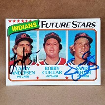 1980 Topps #665 Larry Andersen Sandy Wihtol Indians DUAL SIGNED Autograph Card - £10.23 GBP