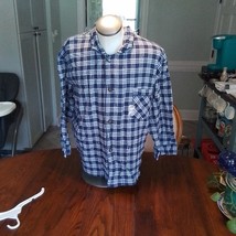 Roundtree &amp; York XL Blue Plaid Button Down Shirt, Casual Shirt, New With Tags - £7.76 GBP