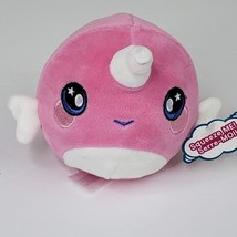 Squeezamals Plush Pet Narcissa Narwhal Series 2 Pink Grape Scented - $2.78