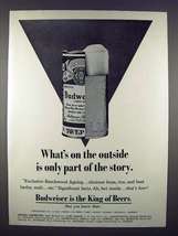 1971 Budweiser Beer Ad - Outside Only Part of Story - $18.49