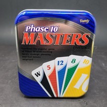 Fundex PHASE 10 MASTERS Edition Collectible Blue & Silver TIN 2008 Card Game  - $29.50