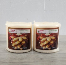 Holiday Time Cream Colored Vanilla Cookie Scented Candle 3" Tall - Set of 2 - $14.50