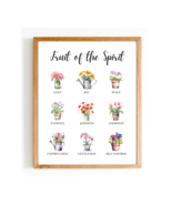 Watercolor Inspiring Floral Wall Art Flower Pots Home Decor - Digital Do... - $1.19
