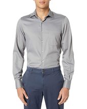 Van Heusen Mens Fitted Lux Sateen Solid Dress Shirt, Size Large - £27.97 GBP