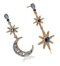 Celestial Moon and Star Drop Earrings - $80.76