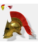 Nickmercs Golden Spartan Helmet with Red Plume Faze MFAM Twitch Ninja Wa... - £66.36 GBP